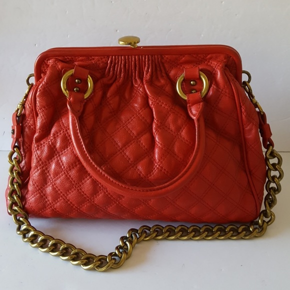 Marc Jacobs Handbags - Marc Jacobs Runway Stam Bag Scarlet Red Leather
